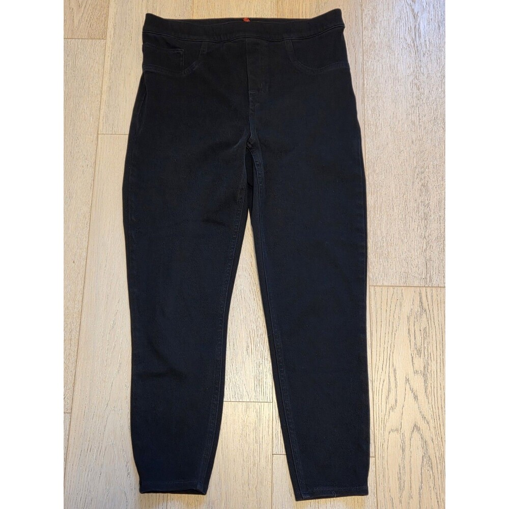 SPANX Jean-ish Leggings Black Large Petite Ankle Pull On Skinny Style 20018Q